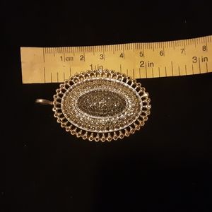 Vintage gold and silver semi-precious Stone pendant